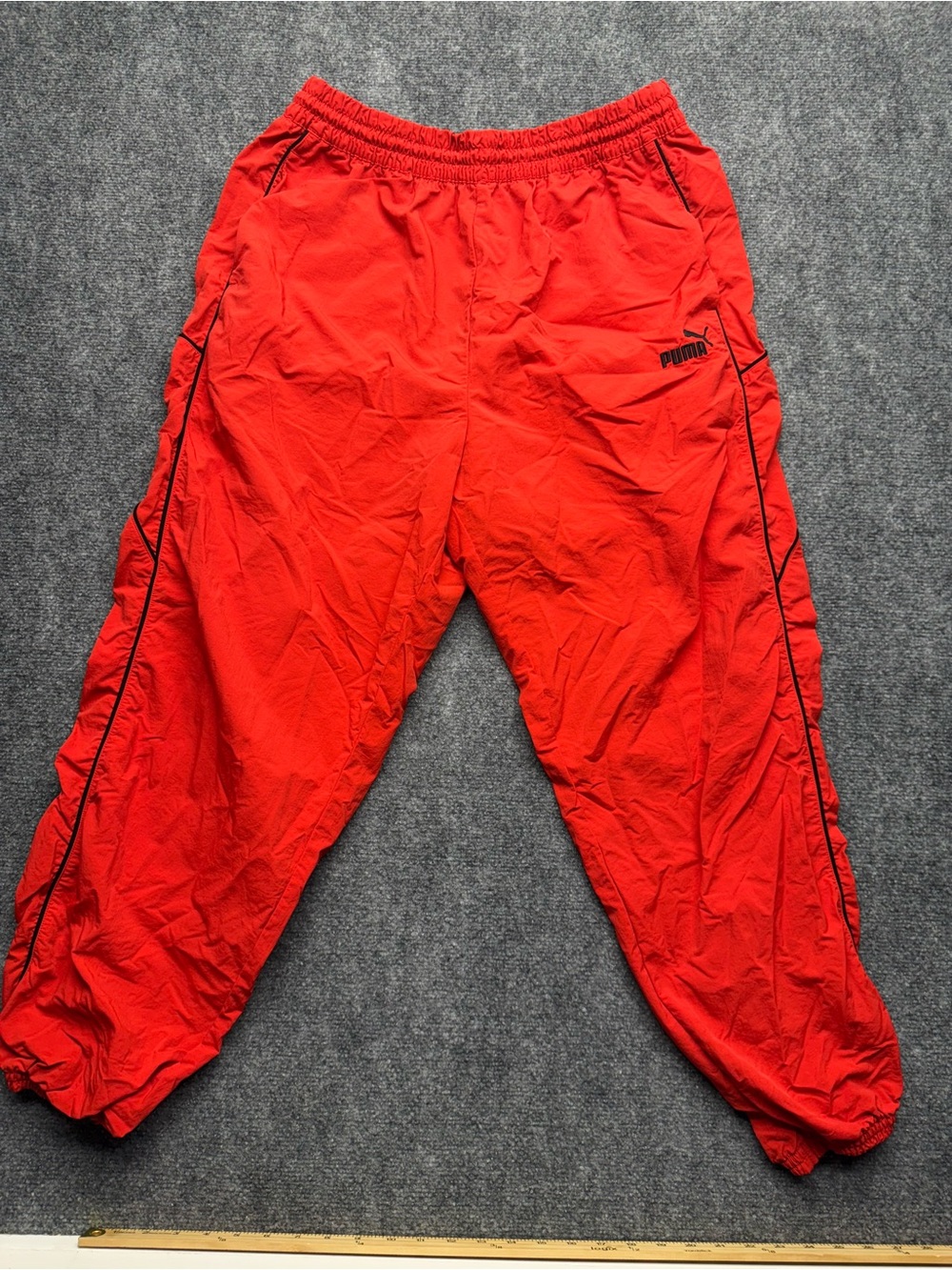 Puma Men’s large Y2K vintage Red Track Pants